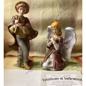 Hawthorne Village Nativity Angel of Prayer & Song of Praise Thomas Kinkade